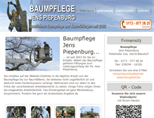 Tablet Screenshot of baumfaellbetrieb-piepenburg.de